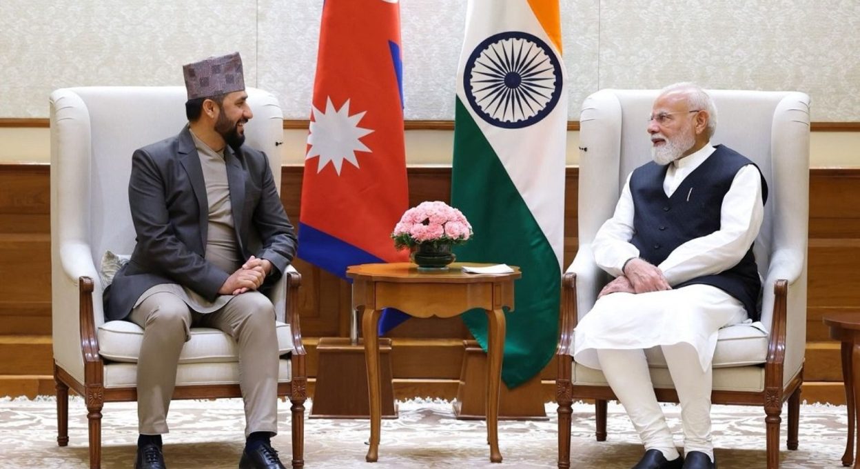 भारतीय प्रधानमन्त्री मोदीसँग रास्वपा सभापति लामिछानेको भेट